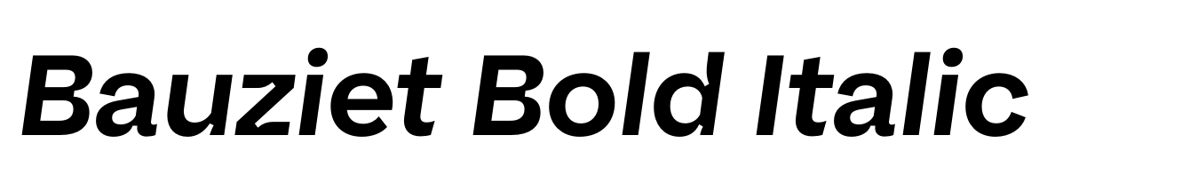 Bauziet Bold Italic